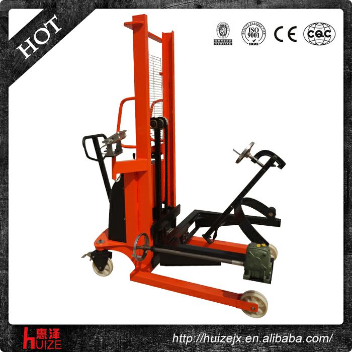 半電動(dòng)稱重油桶車（夾鐵桶，手搖翻轉(zhuǎn)倒料）2